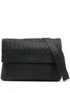 Orciani Interwoven Shoulder Bag In Brown