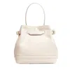 Orciani Ivory Leather Bucket Bag In Multi