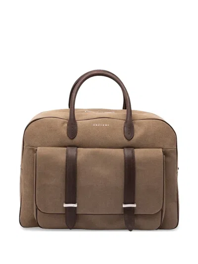 Orciani Jones Safari Duffle Bag In Brown