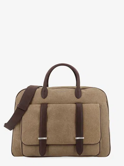 Orciani Jones Suede Travel Bag In Beige