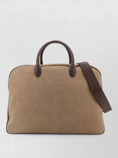 Orciani Jones Suede Travel Shoulder Briefcase Bag