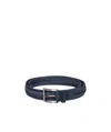 Orciani Buckle Woven Belt In Black