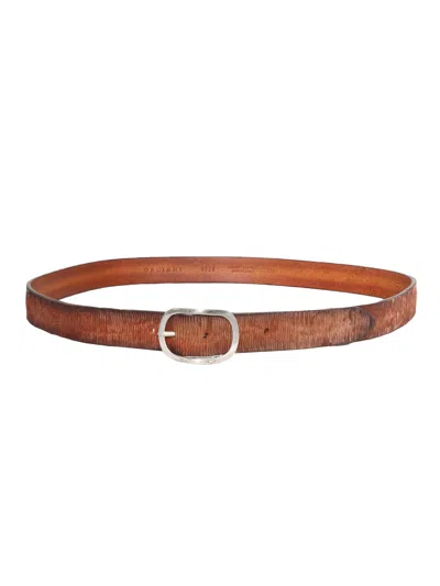 Orciani Knurled Belt In Brown