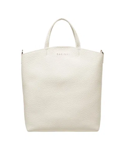 Orciani Ladylike S' Leather Shopper In White
