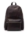 Orciani Lagoon Leather Backpack In Brown