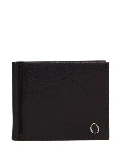 Orciani Lagoon Billfold Leather Wallet In Black