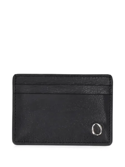 Orciani Lagoon Leather Cardholder In Black