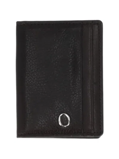 Orciani Lagoon Leather Cardholder In Black