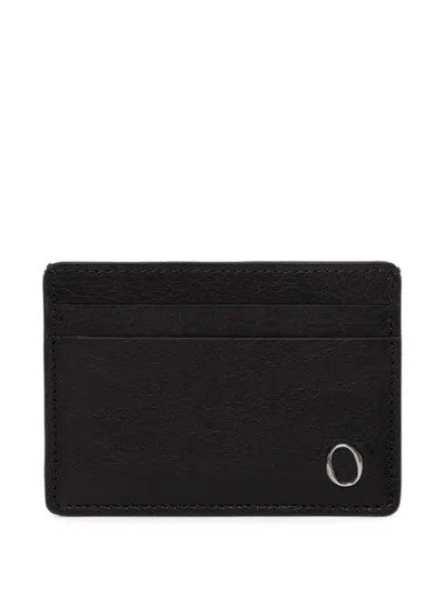 Orciani Lagoon Leather Cardholder In Blue