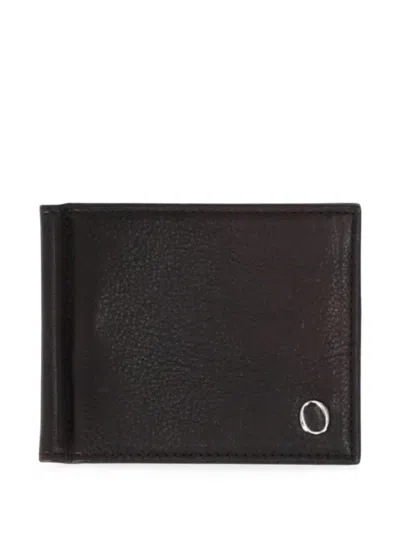 Orciani Lagoon Leather Wallet In Black