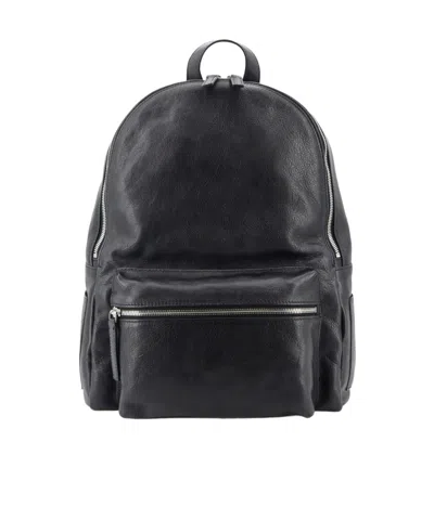 Orciani Lagoon Logo Lettering Backpack In Black