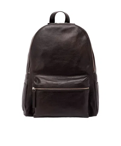 Orciani Lagoon Logo Lettering Backpack In Black