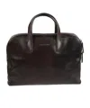 Orciani Lagoon Sleek Rectangular Calf Leather Briefcase In Brown