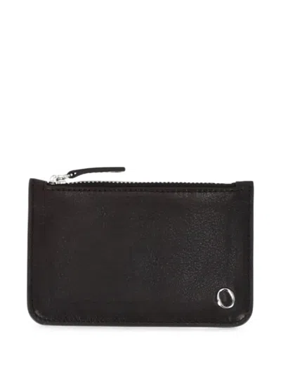 Orciani Lagoon Zip-around Leather Cardholder In Black