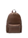 Orciani Laio Leather Backpack In Brown