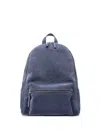 Orciani Laio Suede Zip Backpack In Blue