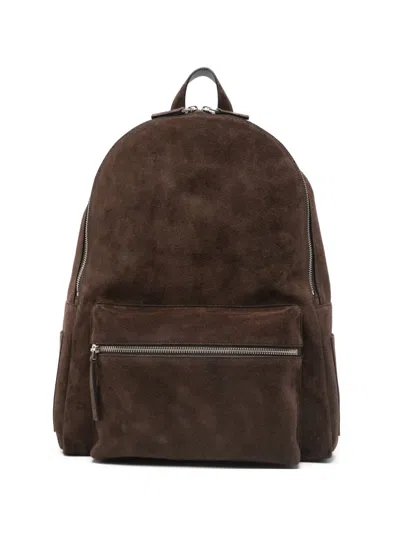 Orciani Laio Zip-pocket Backpack In White