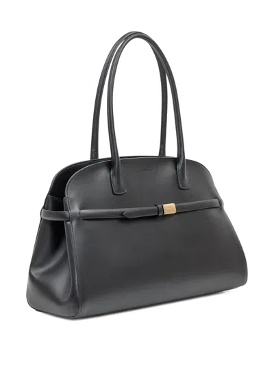 Orciani Large Alba Shoulder Bag In Gray
