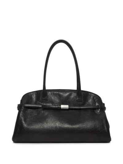 Orciani Large Aura Lagoon Embossed Tote Bag In Black