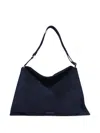 Orciani Large Trinity Peach Contrast-strap Shoulder Bag In Blue