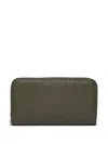 Orciani Large Zip-around Wallet In Green