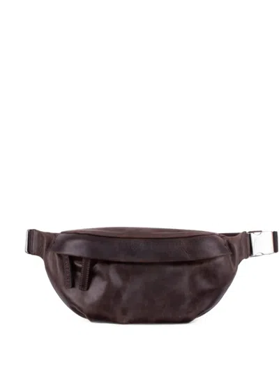 Orciani Leather Belt Bag In Brown