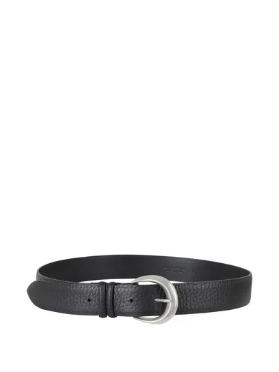 Orciani Leather Belt In Black