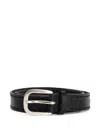 Orciani Leather Belt In Neutral