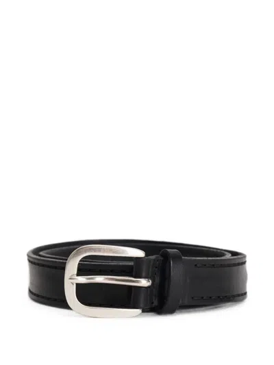 Orciani Leather Belt In Neutral