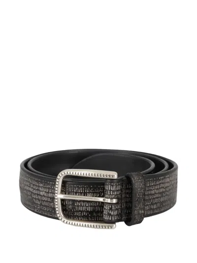 Orciani Leather Belt In Black