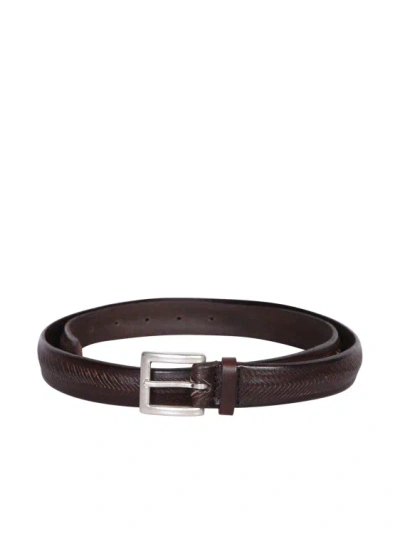 Orciani Leather Belt In Black