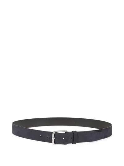 Orciani Leather Belt In Blue