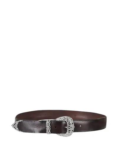 Orciani Leather Belt In Brown
