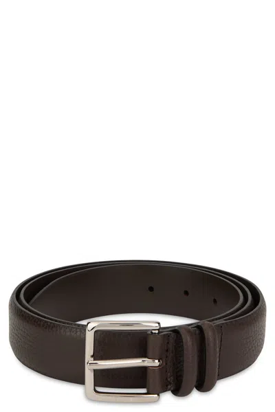 Orciani Leather Belt In Brown