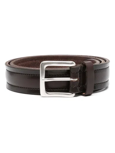 Orciani Leather Belt In Brown