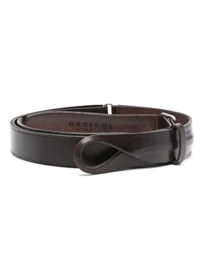 Orciani Leather Belt In Brown