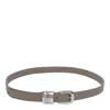 Orciani Leather Belt With Adjustable Length And Texture In Gray