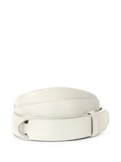 Orciani Leather Belt In White