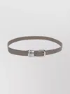 Orciani Leather Belt With Adjustable Length And Texture In Gray
