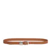 Orciani Leather Belt With Distinctive Oval Silver Buckle In Brown