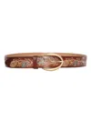 ORCIANI LEATHER BELT WITH EMBROIDERY