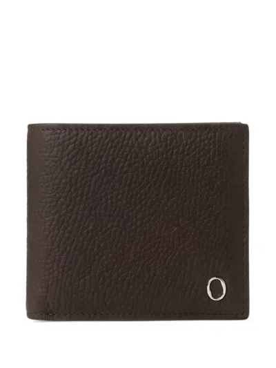 Orciani Leather Billfold Wallet In Brown