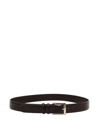 Orciani Leather Buckle Belt In Brown