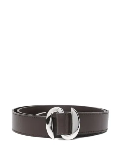 Orciani Leather Buckle Belt In Brown