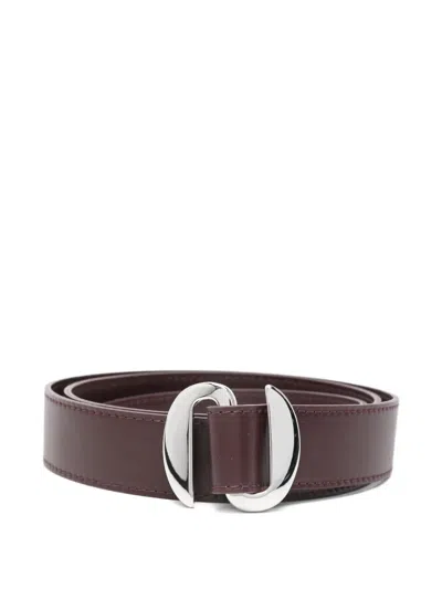 Orciani Leather Buckle Belt In Brown