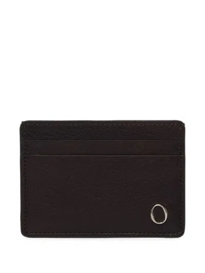 Orciani Leather Cardholder In Black