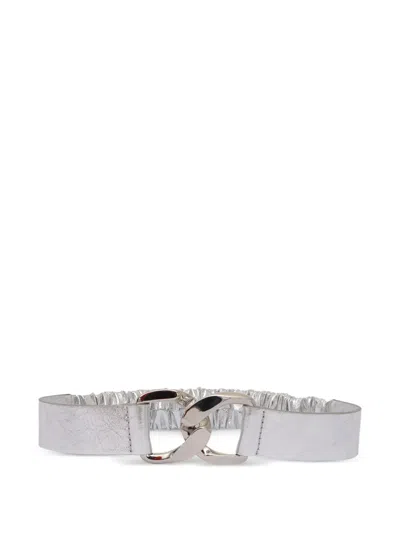 ORCIANI LEATHER CHAIN-BUCKLE BELT