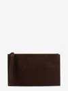 Orciani Leather Clutch In Brown