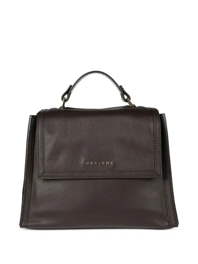 Orciani Leather Crossbody Bag In Brown