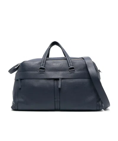 Orciani Leather Holdall Bag In Blue